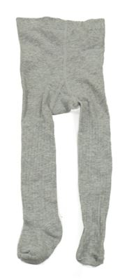 Šedé melírované žebrované punčocháče H&M