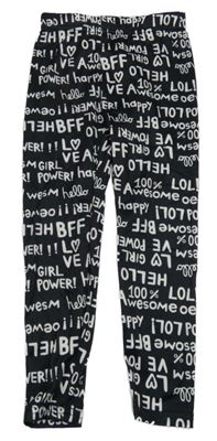 Čierne legíny s nápismi Shein