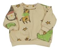 Béžová mikina so zvířaty Tex