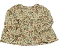 Béžová květovaná halenka