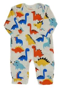 Bílý overal s dinosaury