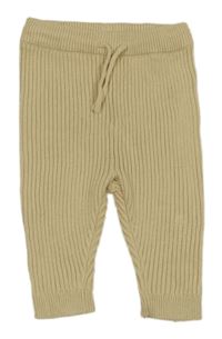 Béžové rebrované pletené tepláky George