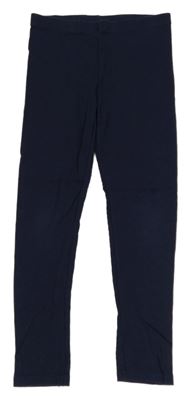 Tmavomodré rebrované legíny Tu