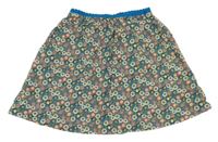 Modrá kvetovaná sukňa