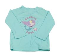 Světlemodré UV triko s mořskou pannou Pocopiano