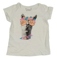 Biele tričko s lamou Primark