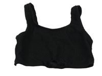 Čierna rebrovaná plavková lambáda s mašlou George