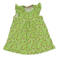 Zelené kvetované bavlnené šaty Liegelind