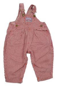 Červeno-biele pruhované na traké rifle s nášivkou