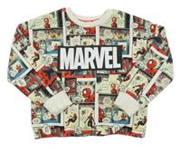 Krémovo-farebná mikina s komiksem - Spiderman Primark