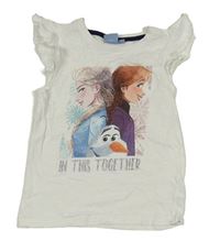 Biele tričko s Frozen zn. Disney