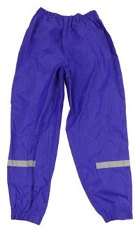 Fialové šušťákové nepromokavé nohavice