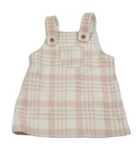 Bielo-ružové kockované fleecové na traké šaty George