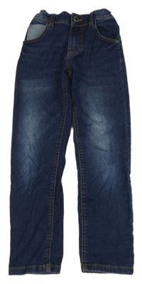 Tmavomodré skinny rifle s melírovanými kapsami Topolino