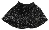 Čierna flitrová kolová sukňa St. Bernard