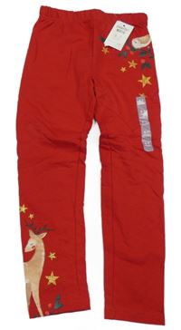 Nové - červené legíny s vtáčikom Pep&Co