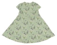 Mintové vzorované kvetované šaty Pep&Co