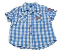 Modro-biela kockovaná košeľa s príšerkou Kiki&Koko