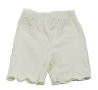 Biele rebrované kraťasy