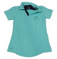 Světlemodré funkční jezdecké polo tričko fouganza