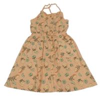 Marhuľové šaty s ovociem kiabi