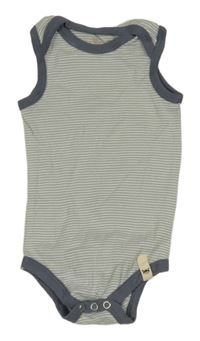 Šedé pruhované body 