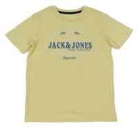 Žluté tričko s logem Jack & Jones