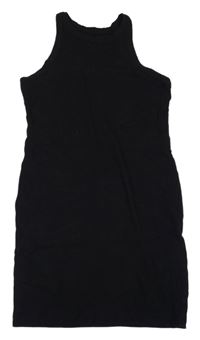 Čierne rebrované šaty H&M