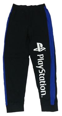 Čierno-tmavomodré pyžamové nohavice s logem PlayStation Next
