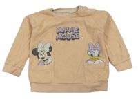 Meruňková froté mikina s Minnie a Daisy Tu