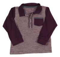 Fialové melírované polo triko Matalan