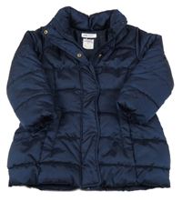 Tmavomodrá šusťáková zimní bunda H&M