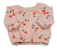 Růžová mikina s třešněmi Primark