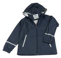 Tmavomodrá voděodolná jarní bunda s kapucí Lupilu