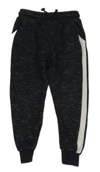 Tmavošedo-bílé melírované tepláky F&F