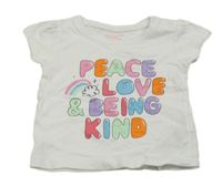 Bílé tričko s nápisem Primark