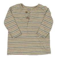 Béžovo-barevné pruhované triko Next