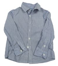 Bielo-tmavomodrá pruhovaná košeľa Dopodopo