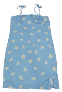 Svetlomodré kvetované šaty Shein