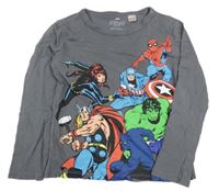 Antracitové triko se superhrdiny H&M