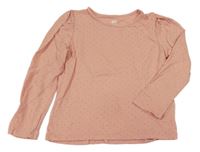 Ružové bodkovaná é tričko H&M