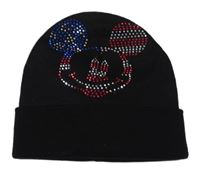 Černá mikina s Mickeym z kamínků 
