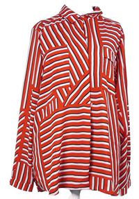 Dámská červeno-bílo-černá pruhovaná halenka Dorothy Perkins