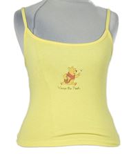 Dámsky žltý crop top s medvídkem Pú Disney
