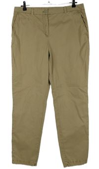 Dámké béžové plátěné chino kalhoty M&S