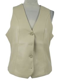 Dámská béžová koženková vesta River Island