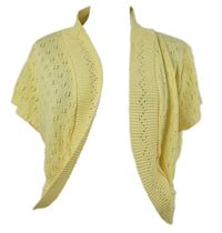 Dámske žlté ažurové svetrové bolerko Simply Be