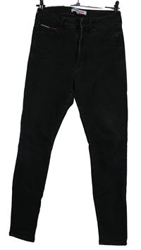 Dámske čierne skinny rifle s vysokým pasom Tommy Hilfiger