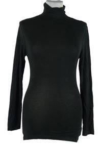 Dámske čierne tričko s rolákom TU