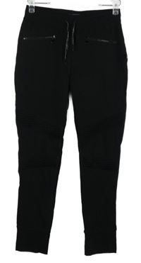 Dámske čierne tregíny so sieťovinou